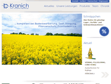 Tablet Screenshot of kranich-gmbh.de